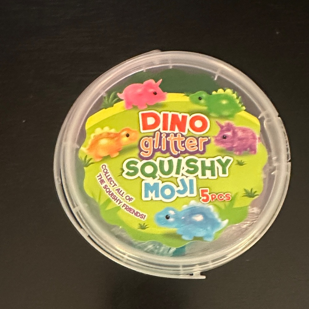 Dino Glitter Squishy Moji Pack - Multicolor Squish Fidget